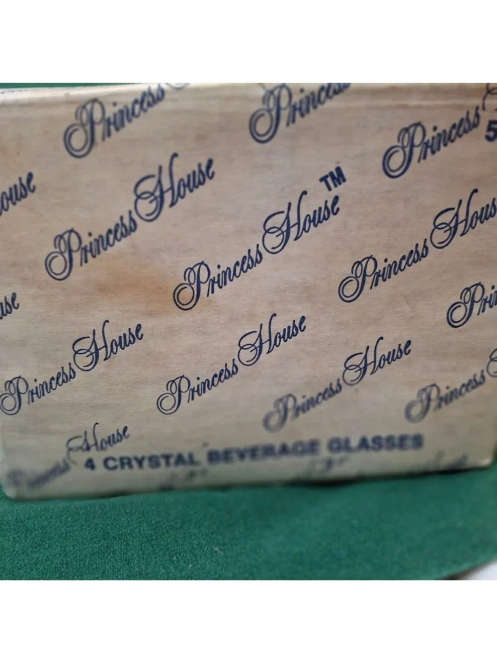 Princess House Crystal Beverage Glasses Set Of 4 With Etched Floral Design In Or